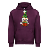 Mauve Wine Christmas Gnome With Gift Urban Hoodie - BundleAndBundleShop