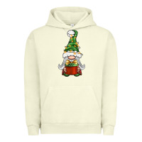 Pigment Pistachio Christmas Gnome With Gift Urban Hoodie - BundleAndBundleShop