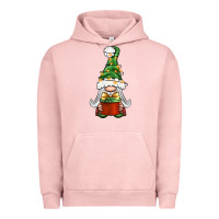 Pigment Salmon Christmas Gnome With Gift Urban Hoodie - BundleAndBundleShop