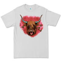 Dove Grey highland cow valentines Premium Tee - JahusDesignShop