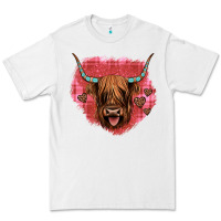 White highland cow valentines Premium Tee - JahusDesignShop