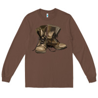 Chestnut soldier veteran boots Long Sleeve Tee - MaliasSmallBusiness