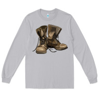 Moon Dust soldier veteran boots Long Sleeve Tee - MaliasSmallBusiness