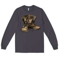Smoke soldier veteran boots Long Sleeve Tee - MaliasSmallBusiness