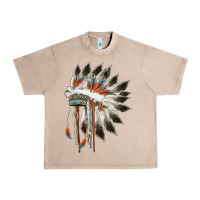 French Oak indian headress Urban Heavy Tee - AdoDesignShop