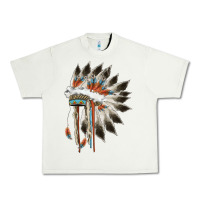 Pistachio indian headress Urban Heavy Tee - AdoDesignShop