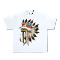 White indian headress Urban Heavy Tee - AdoDesignShop
