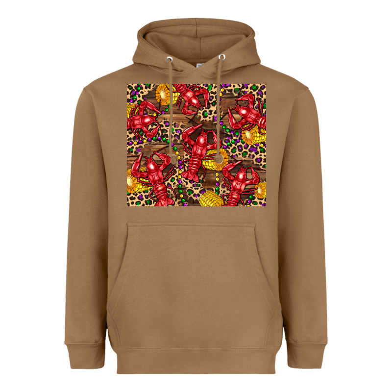 Mardi Gras Crawfish Heavyweight Hoodie by CowGirlArtShop | Teevron