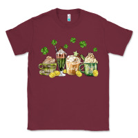 Burgundy patricks day coffee Classic Tee - MaliasSmallBusiness