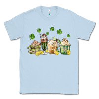 Dusty Blue patricks day coffee Classic Tee - MaliasSmallBusiness