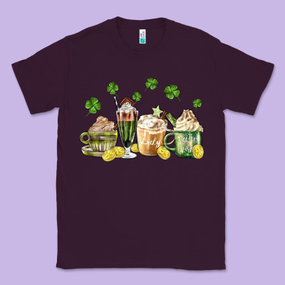Patricks Day Coffee Classic Tee Designed By Maliassmallbusiness