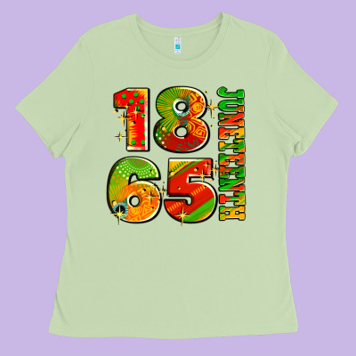 1865 Juneteenth Ladies Tee Designed By Adodesignshop