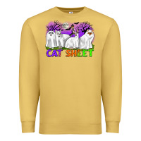 Antique Gold cat sheet ghost cats halloween Premium Sweatshirt - CowGirlArtShop