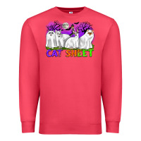 Cardinal cat sheet ghost cats halloween Premium Sweatshirt - CowGirlArtShop
