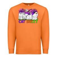 Carrot cat sheet ghost cats halloween Premium Sweatshirt - CowGirlArtShop