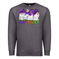 Charcoal Heather cat sheet ghost cats halloween Premium Sweatshirt - CowGirlArtShop
