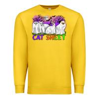 Lemon cat sheet ghost cats halloween Premium Sweatshirt - CowGirlArtShop