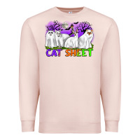 Pale Pink cat sheet ghost cats halloween Premium Sweatshirt - CowGirlArtShop
