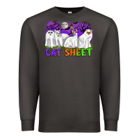 Smoke cat sheet ghost cats halloween Premium Sweatshirt - CowGirlArtShop