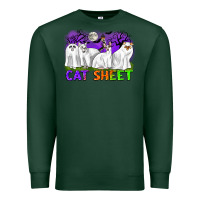 Sports Green cat sheet ghost cats halloween Premium Sweatshirt - CowGirlArtShop