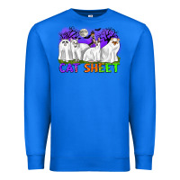 True Royal cat sheet ghost cats halloween Premium Sweatshirt - CowGirlArtShop