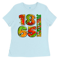 Baby Blue 1865 juneteenth Ladies Tee - AdoDesignShop