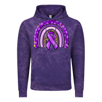 Cloud Purple awerenes ribbon  rainbow Vintage Hoodie - MaliasSmallBusiness