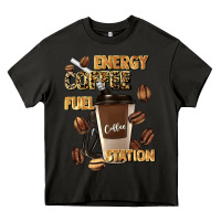Asphalt energy coffee fuel station Heavy Core Tee - Artiststas