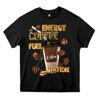 Black energy coffee fuel station Heavy Core Tee - Artiststas