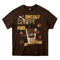 Chocolate Brown energy coffee fuel station Heavy Core Tee - Artiststas