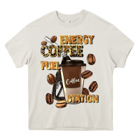 Cream energy coffee fuel station Heavy Core Tee - Artiststas