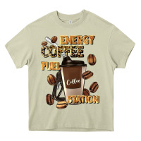 Mossy energy coffee fuel station Heavy Core Tee - Artiststas