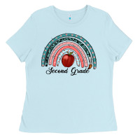 Baby Blue second grade rainbow Ladies Tee - RanaPortraitStore