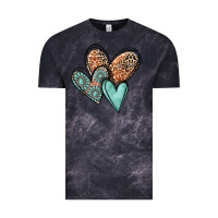 Cloud Black western love hearts Vintage Tee - MaliasSmallBusiness