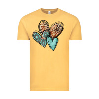 Vintage Mustard western love hearts Vintage Tee - MaliasSmallBusiness