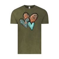 Vintage Olive western love hearts Vintage Tee - MaliasSmallBusiness