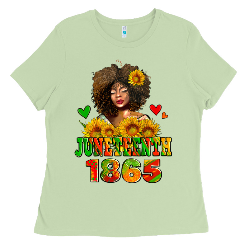 Afro Woman Juneteenth 1865 Ladies Tee by AdoDesignShop | Teevron