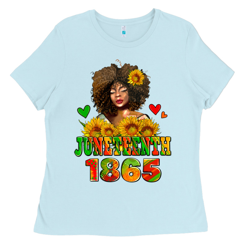Afro Woman Juneteenth 1865 Ladies Tee by AdoDesignShop | Teevron