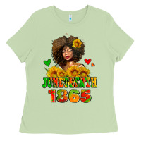 Matcha afro woman juneteenth 1865 Ladies Tee - AdoDesignShop
