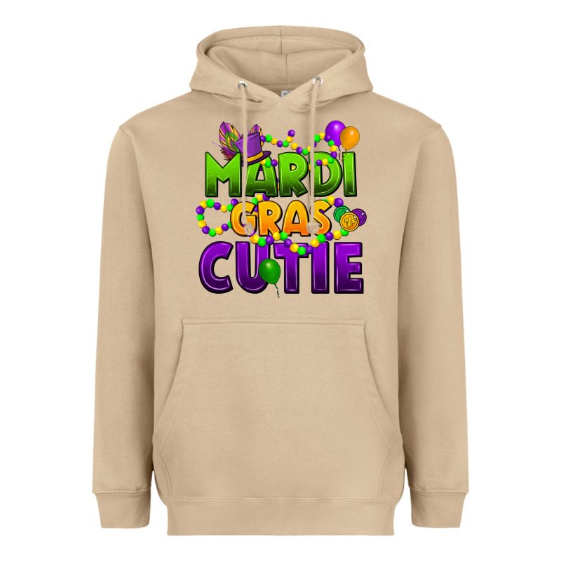 Mardi Gras Cutie Heavyweight Hoodie by CowGirlArtShop | Teevron