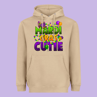 Mardi Gras Cutie Heavyweight Hoodie Designed By Cowgirlartshop