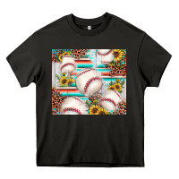 Asphalt baseball leopard sunflower Heavy Core Tee - JahusDesignShop