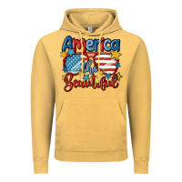 Vintage Mustard america the beautiful Vintage Hoodie - MaliasSmallBusiness