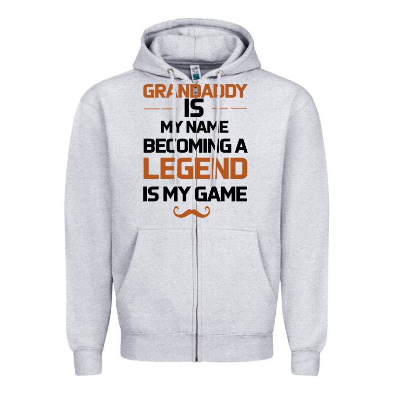 Grandaddy Is My Name Becoming A Legend Is My Game Zipper Hoodie by Bettercallsaul | Teevron