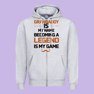 Grandaddy Is My Name Becoming A Legend Is My Game Zipper Hoodie Designed By Bettercallsaul