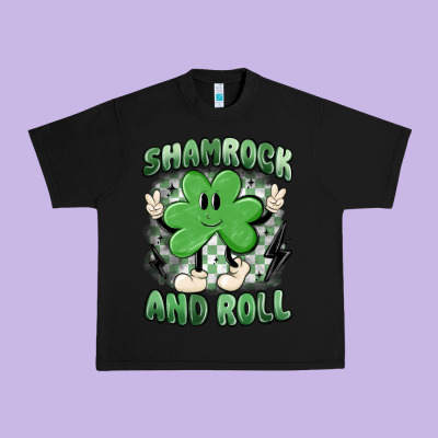 Shamrock And Roll Urban Heavy Tee Designed By Maliassmallbusiness