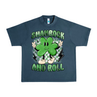 Midnight Navy shamrock and roll Urban Heavy Tee - MaliasSmallBusiness