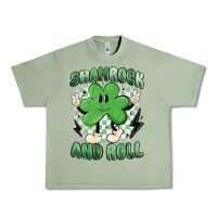 Oil Green shamrock and roll Urban Heavy Tee - MaliasSmallBusiness