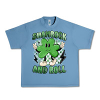 Pebble Blue shamrock and roll Urban Heavy Tee - MaliasSmallBusiness