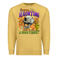 Antique Gold happy haunting and to all a good fright Premium Sweatshirt - CowGirlArtShop